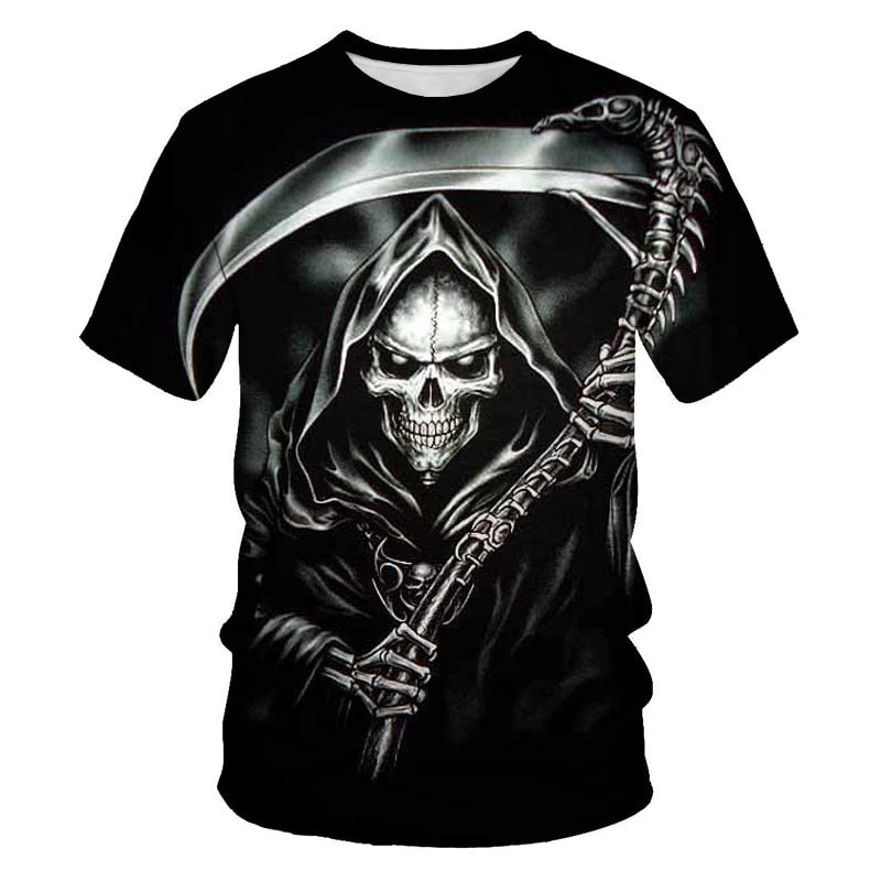 Skull Drinking t-shirt beer man Men's T-shirt Casual Tshirts Men's Tee Tops High Quality Brand T-shirt alt clothes Cool stuff