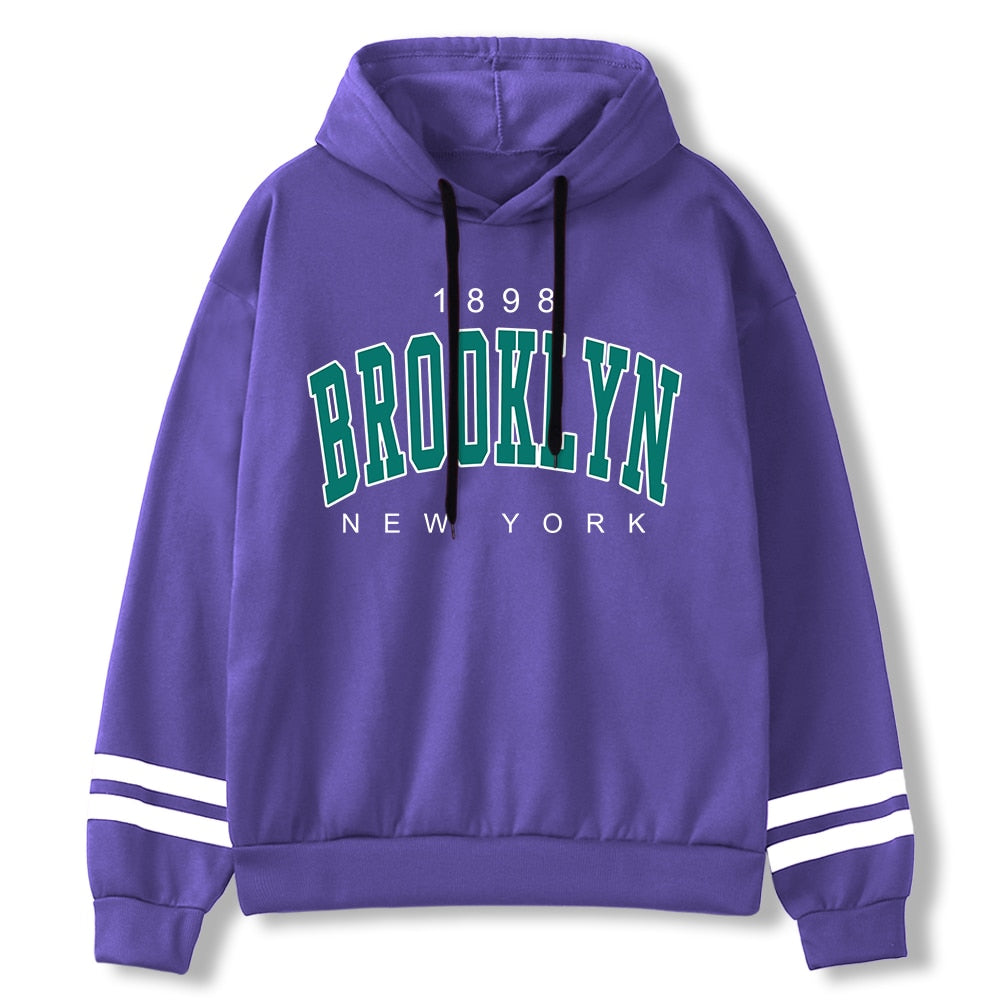 1898 Brooklyn New York Printed Mens Hoody Creativity Crewneck Clothing Fashion Oversize Sweatshirt Fashio Crewneck Hoodie Male